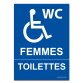 Panneau Toilettes Femmes PMR
