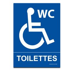 Panneau Toilettes WC adaptés PMR