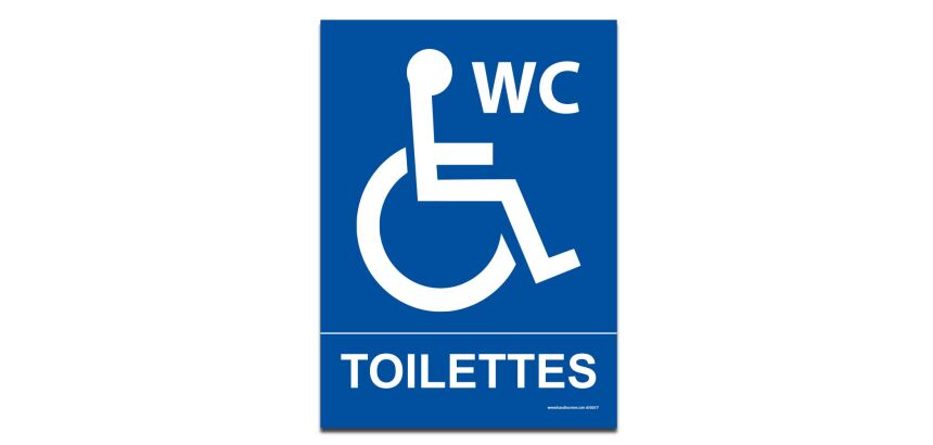Panneau Toilettes WC adaptés PMR