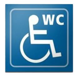 Panneau WC picto PMR en relief