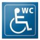 Panneau WC picto PMR en relief