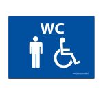 Plaque gravée WC Homme et PMR