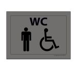 Plaque gravée WC Homme et PMR