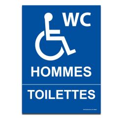 Panneau WC Toilettes Hommes PMR