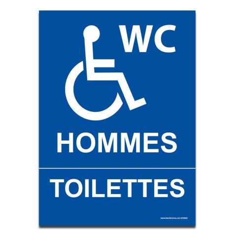 Panneau WC Toilettes Hommes PMR