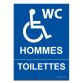Panneau WC Toilettes Hommes PMR