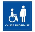 Panneau à suspendre caisse prioritaire