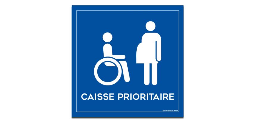 Panneau à suspendre caisse prioritaire