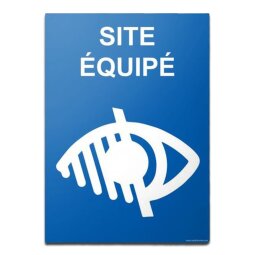 Panneau Site équipé handicap visuel