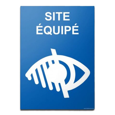 Panneau Site équipé handicap visuel