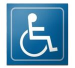 Panneau picto PMR en relief