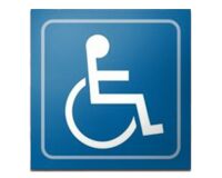 Panneau picto PMR en relief