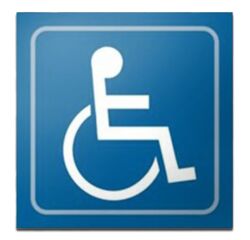 Panneau picto PMR en relief