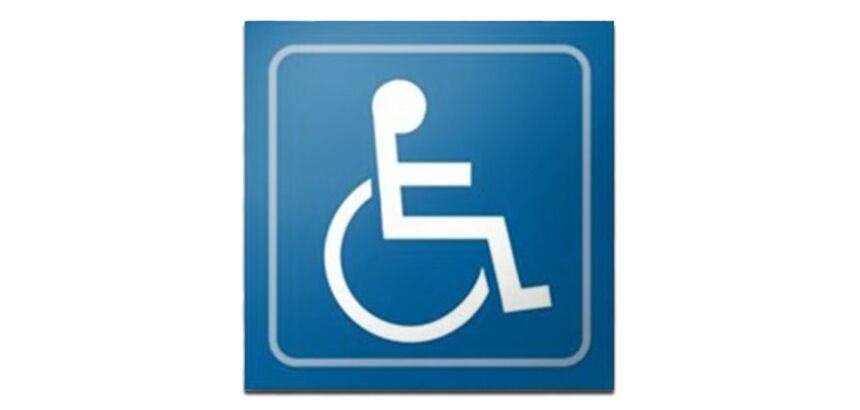 Panneau picto PMR en relief