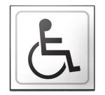 Panneau picto PMR en relief