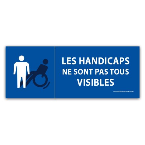 Autocollant Les handicaps ne sont pas tous visibles