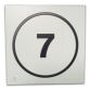 Panneau relief et braille Numéro 7 - Fond blanc