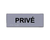 Plaque en relief et braille PRIVE
