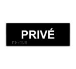 Plaque en relief et braille PRIVE