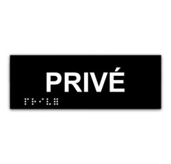 Plaque en relief et braille PRIVE