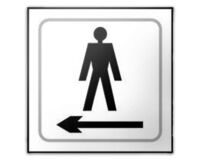 Panneau en relief Flèche Homme