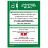 Poster - Consignes pour Espace d'Attente Sécurisé - A3 - Plastification