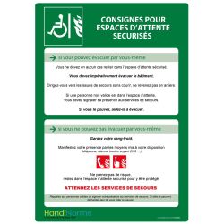 Poster - Consignes pour Espace d'Attente Sécurisé - A3 - Plastification