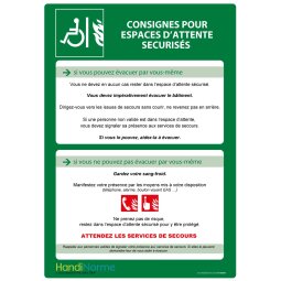 Poster Consignes pour Espace d'Attente Sécurisé A3