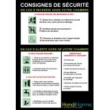Poster - Consignes incendie Hôpital et maison de retraite - A3 - NF EN ISO 7010