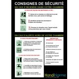 Poster Consignes Incendie pour Hôpital et Maison de Retraite A3