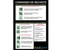 Poster Consignes Incendie pour Hôpital et Maison de Retraite A3