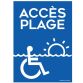 Panneau Accès Plage picto PMR - 4 visuels au choix