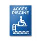 Panneau Accès Plage picto PMR - 4 visuels au choix