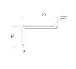Nez de marche antidérapant Polygrain XL 70 x 30 x 1900 mm