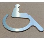 Pictogramme symbole PMR en aluminium brossé
