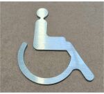 Pictogramme symbole PMR en aluminium brossé