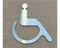 Pictogramme symbole PMR en aluminium brossé