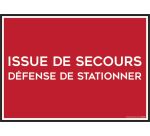Panneau ISSUE DE SECOURS, DEFENSE DE STATIONNER