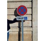 Panneau de Stationnement B6d Interdiction de Stationner recto/verso- Caisson EUROP