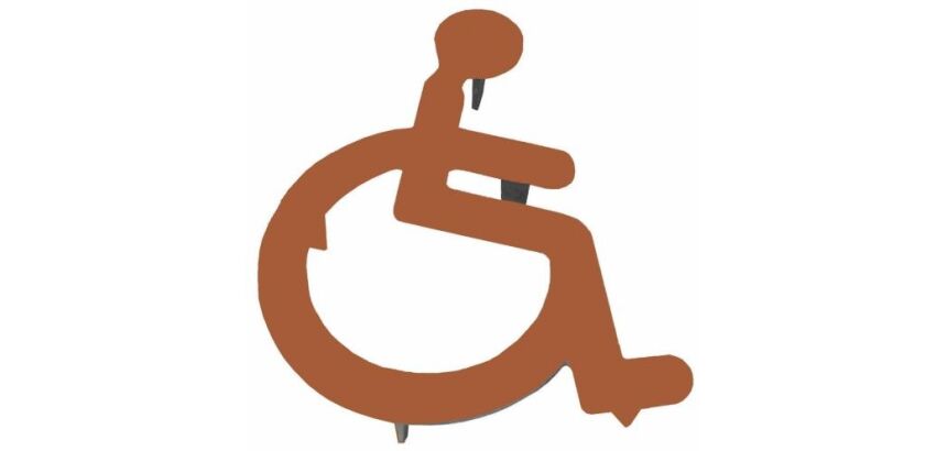 LOGO PMR SANS CADRE EN FONTE À SCELLER