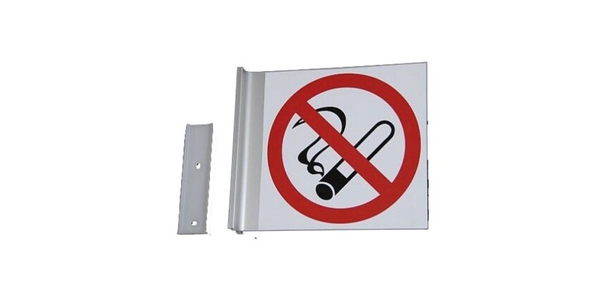 Fixation brute pour signalétique en drapeau