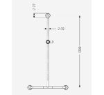 Barre douche en T Blanche 600 x 1200 mm