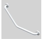 Barre d'appui coudée 135° - 2 points - Acier 400 x 400mm
