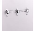 Porte manteau acier 3 têtes - coloris  chrome