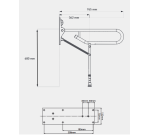 Barre d'Appui Relevable avec pied fixe