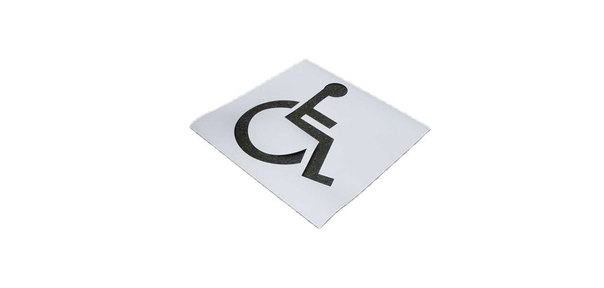 Pochoir PVC picto PMR - 25, 50 cm ou 100 cm