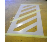 Pochoir  PVC bandes - passage piéton ou zébra  - Bandes 45°
