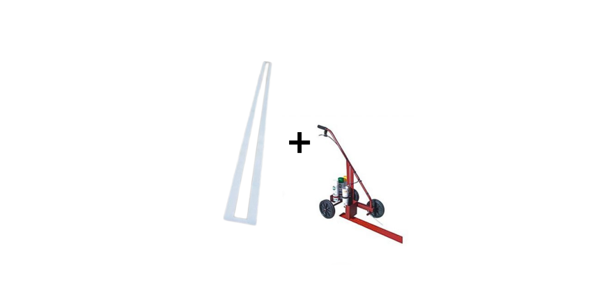 Kit pochoir ligne et canne de traçage