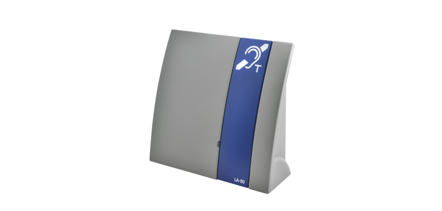 Boucle magnetique d'accueil bandeau bleu