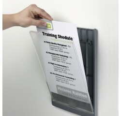 Durable Click Sign Door Plate 149x148.5mm Graphite